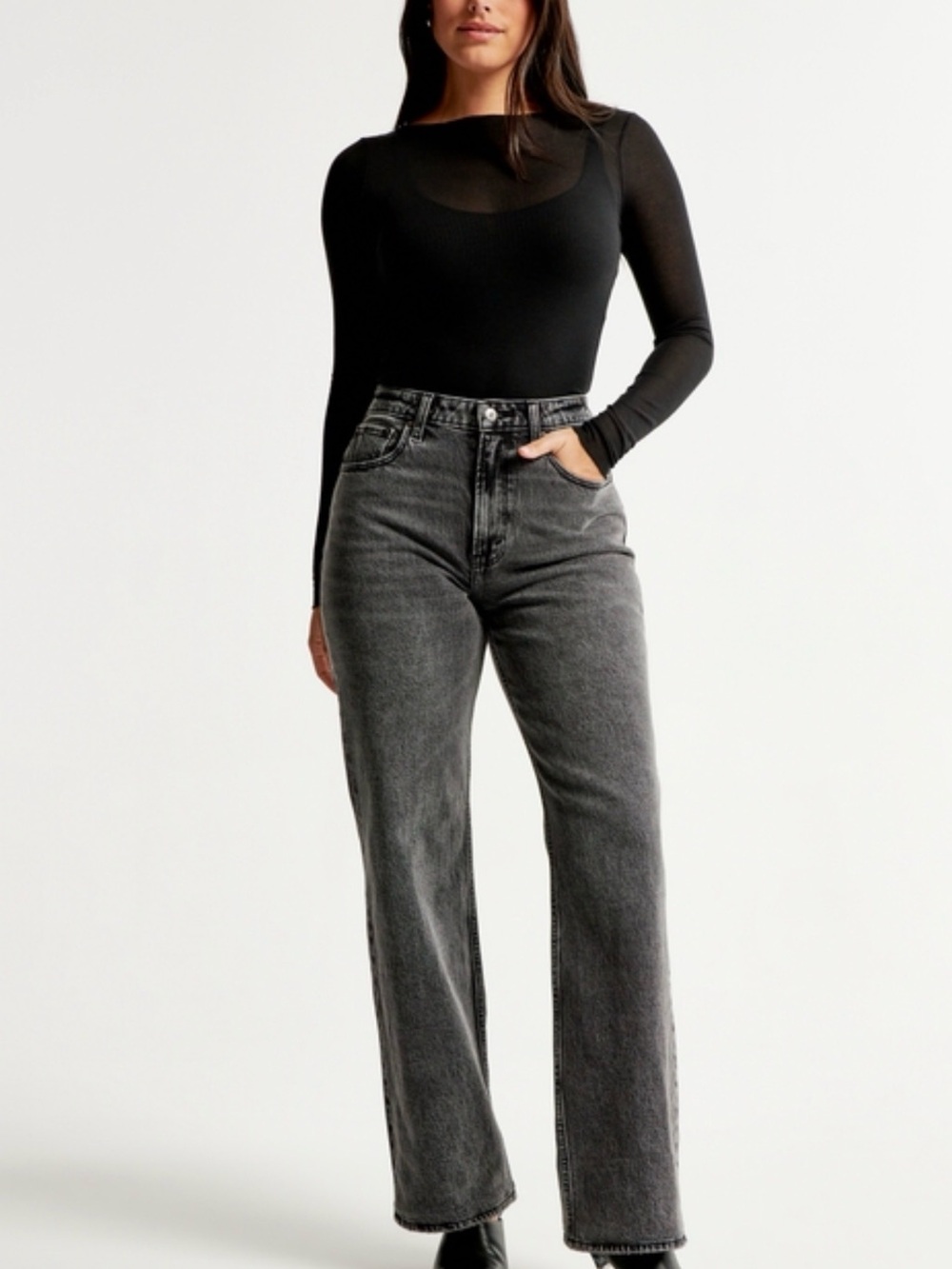Abercrombie & Fitch Curve Love High Rise 90s Relaxed Jeans Size 30/10R